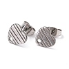 Non-Tarnish 304 Stainless Steel Stud Earring Findings STAS-I183-03A-P-2