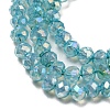 Transparent Baking Paint Glass Beads Strands DGLA-F002-02B-02-4