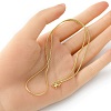 Brass Round Snake Chain Necklace for Women MAK-YW0001-07-3