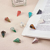 Fashewelry 20Pcs 10 Styles Natural & Synthetic Mixed Gemstone Pendants G-FW0001-36-15