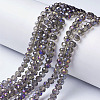 Electroplate Transparent Glass Beads Strands EGLA-A034-T8mm-F11-1