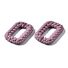 Spray Painted CCB Plastic Linking Rings CCB-Q091-009D-3