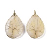 Natural White Jade Dyed Big Pendants KK-F868-30G-02-1