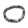 Natural Netstone Bead Stretch Bracelets X-BJEW-K212-B-021-5