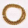 Electroplate Non-magnetic Synthetic Hematite Beads Strands X-G-J169A-6mm-04-2