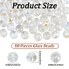 80Pcs AB Color Plated Glass Beads EGLA-PA0001-41A-2