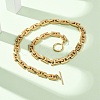 8MM 304 Stainless Steel H Link Chain Necklaces with OT Clasps SA-CBA2D4F-01G-5