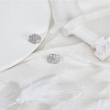 2Pcs Rack Plating Brass Micro Pave Clear Cubic Zirconia Buttons BUTT-LP0001-25-1