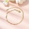 Brass Link Chain Bracelet for Women BJEW-A065-04G-2