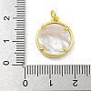 Rack Plating Brass Micro Pave Cubic Zirconia Pendants KK-G513-84G-3