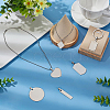 Stainless Steel Stamping Blank Tag Pendants STAS-BC0003-03-7