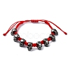 Halloween Theme Adjustable Nylon Cord Braided Beads Bracelets BJEW-JB10915-S-1