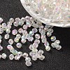 Bicone AB Color Plated Eco-Friendly Transparent Acrylic Beads TACR-A003-5mm-22-1