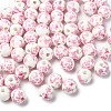 Handmade Printed Porcelain Beads PORC-Q201-10mm-3-1