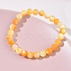 6MM Natural Yellow Shell Round Beaded Stretch Bracelets SH-CBACA76-18B-3