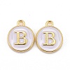 Golden Plated Alloy Charms LS-ENAM-S118-01B-1