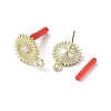 Plating Alloy with 304 Steel Needle Earrings Finding EJEW-B036-03G-01-2