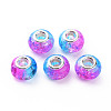 Crackle Two Tone Resin European Beads RPDL-T003-06G-1