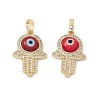 Rack Plating Eco-friendly Brass Micro Pave Clear Cubic Zirconia Pendants LAMP-G157-02G-3