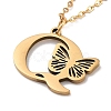 PVD Vacuum Plating 201 Stainless Steel Necklaces NJEW-R267-01Q-G-4
