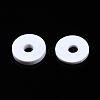 Flat Round Handmade Polymer Clay Beads CLAY-R067-10mm-17-7