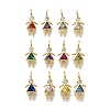 Brass Micro Pave Cubic Zirconia Pendants KK-D339-01G-01-1
