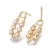 Brass Stud Earring Findings KK-T038-483G-2