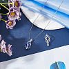1Pc Rhodium Plated 925 Sterling Silver Cage Pendants STER-BBC0007-18B-4