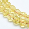 Natural Citrine Beads Strands X-G-E483-12-6mm-3
