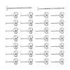 925 Sterling Silver Flat Pad Stud Earring Findings STER-PH0002-76-6