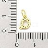 Letter Brass Micro Pave Clear Cubic Zirconia Pendants KK-K354-06G-Q-3