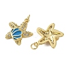 Brass Micro Pave Clear Cubic Zirconia Pendants KK-D221-08G-02-2