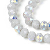 AB Color Plated Opaque Glass Rondelle Beads Strands EGLA-T029-4mm-09M-3