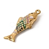 304 Stainless Steel Enamel Fish Connector Charms STAS-B128-55G-05-2