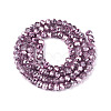 Transparent Electroplate Glass Beads Strands EGLA-Q131-01A-05-2