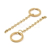 Ion Plating(IP) 304 Stainless Steel Split Key Ring Clasps LS-STAS-L226-009A-G-2