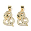Brass Micro Pave Cubic Zirconia Pendants KK-L243-29G-07-1