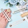 4Pcs 304 Stainless Steel & Brass Brooches JEWB-CP00001-3