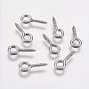 Tarnish Resistant 304 Stainless Steel Screw Eye Pin Peg Bails X-STAS-K171-52P-12x5mm-3