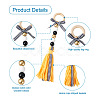 Crafans 4Pcs 2 Style Senior Year Theme Woolen Yarn Tassels Pendant Decorations HJEW-CF0001-18-4