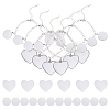 DIY Blank Heart Brass & Alloy Charm Bracelets Making Kit BJEW-DC00002-2