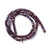 Electroplate Glass Beads Strands GLAA-Q105-03E-2