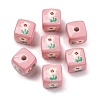 Printed Opaque Acrylic Beads SACR-A009-01C-1