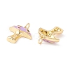 Autumn Theme Rack Plating Brass Micro Pave Colorful Cubic Zirconia Pendants KK-D073-06G-02-2