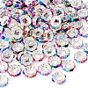 100Pcs Plastic Glass Rhinestone European Beads KY-TADJ0001-02-3