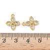 Brass Micro Pave Clear Cubic Zirconia Charms X-KK-D504-12G-3