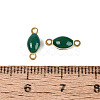 Antique Bronze Plated Brass Enamel Oval Links connectors X-KK-Q570-06C-3