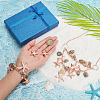 1 Set Iron Starfish & Natural Shell & Plastic Pearl Charm Bracelet & Dangle Earrings & Bib Necklaces Set SJEW-PH0001-15-3