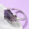 Natural Amethyst Finger Rings X-RJEW-P121-A02-1