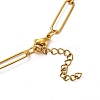 304 Stainless Steel Paperclip Chain Necklace NJEW-M183-04G-A-3
